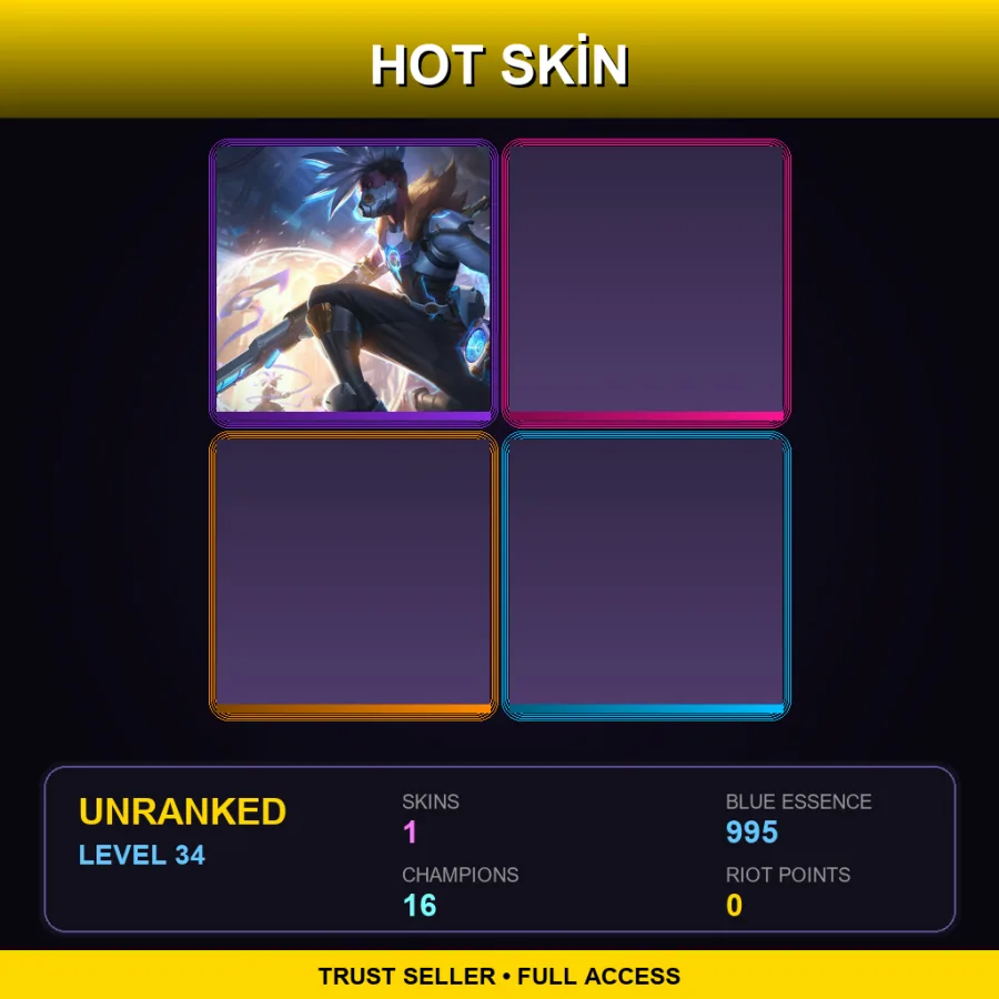 LAS | Lv34 | Unranked | 1 Skin | 16 Champ