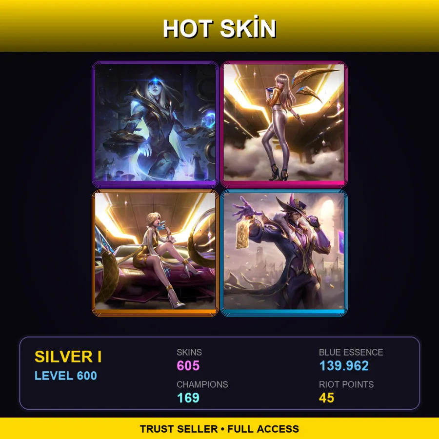 BR | Lv600 | Silver I | 605 Skin | 169 Champ