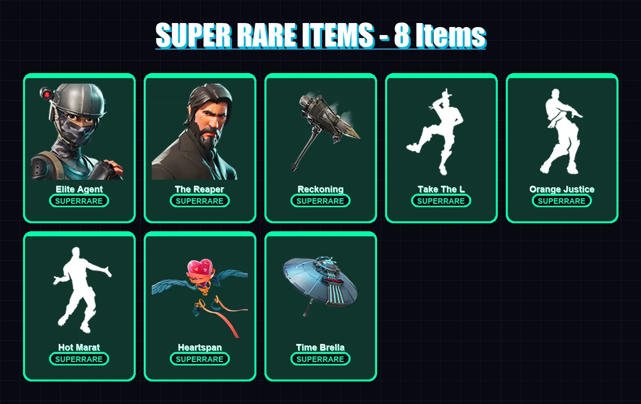 [PC] | Elite Agent | The Reaper | Blackheart | Valor | Raptor | 62 skin | 86 pickaxe | 109 emote | 103 glider | Lv1840