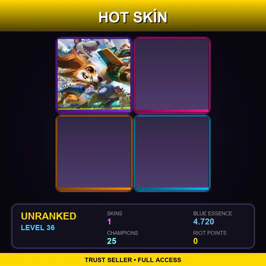 NA | Lv36 | Unranked | 1 Skin | 25 Champ