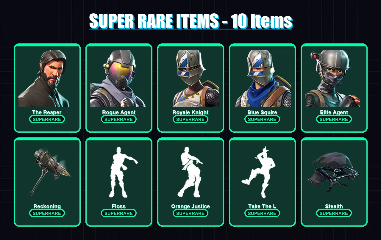 [PC/PSN] | The Reaper | Rogue Agent | Royale Knight | Blue Squire | Elite Agent | 43 skin | 42 pickaxe | 79 emote | 60 glider | Lv1075