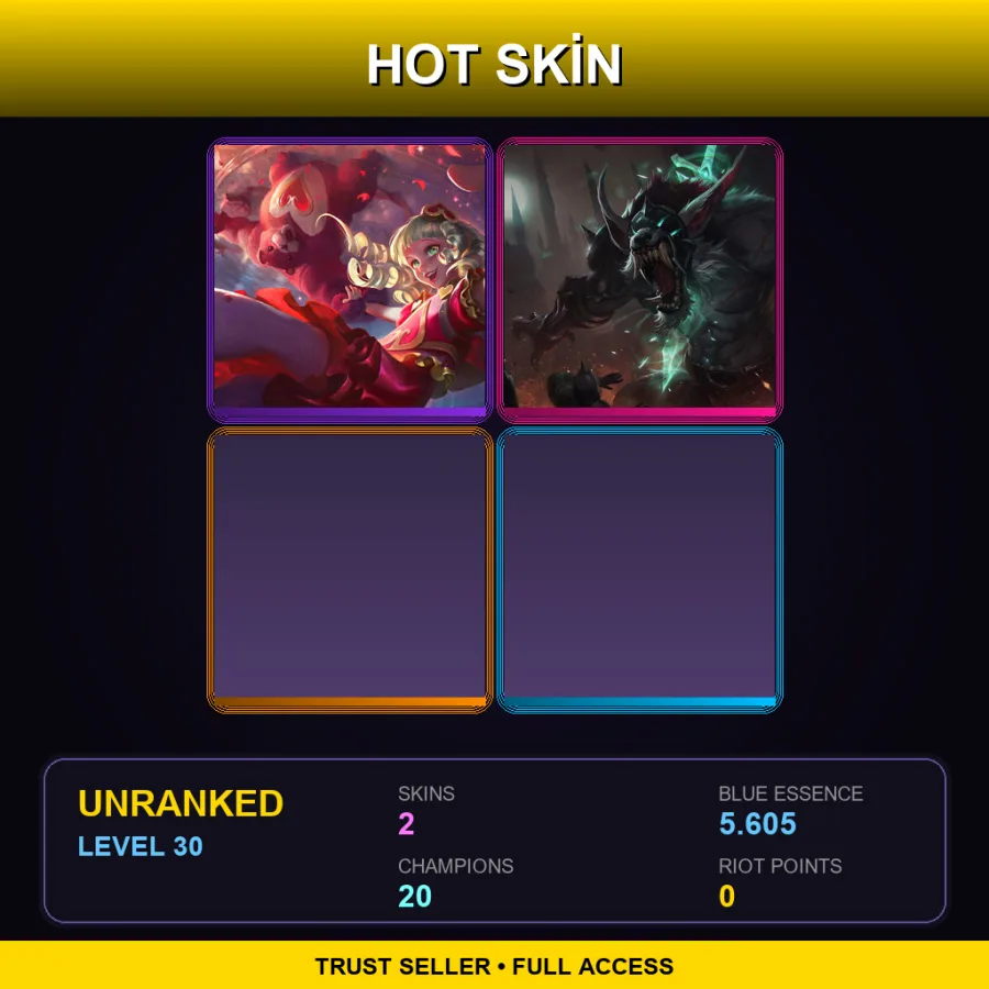 LAS | Lv30 | Unranked | 2 Skin | 20 Champ