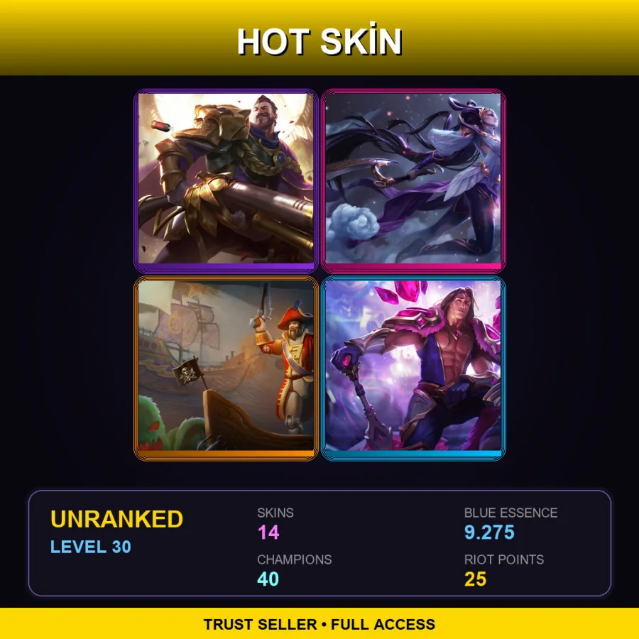 EUNE | Lv30 | Unranked | 14 Skin | 40 Champ — Baron Von Veigar