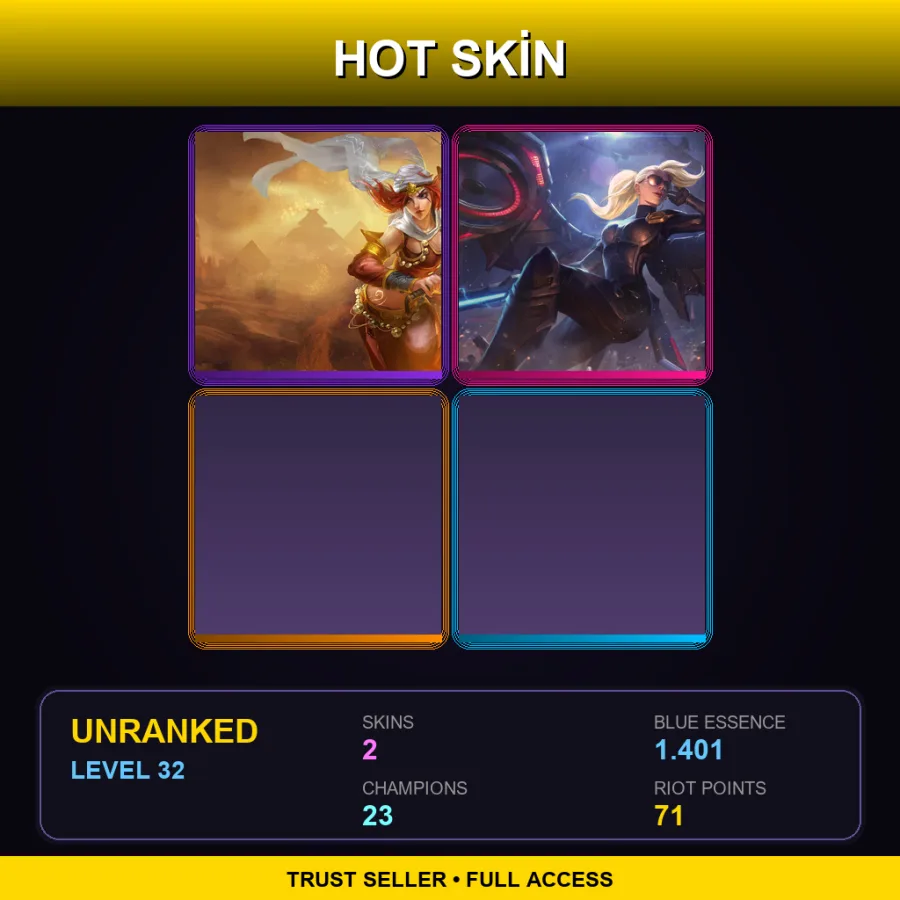 EUW | Lv32 | Unranked | 2 Skin | 23 Champ