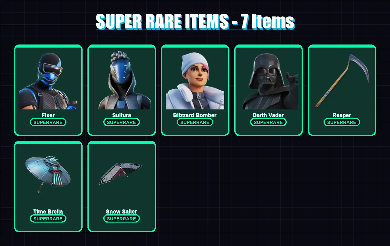 [SWITCH/XBOX/PSN/PC] | Fixer | Sultura | Blizzard Bomber | Darth Vader | Torin | 51 skin | 62 pickaxe | 62 emote | 66 glider | Lv1229