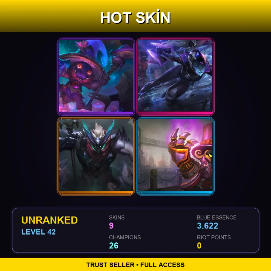 BR | Lv42 | Unranked | 9 Skin | 26 Champ