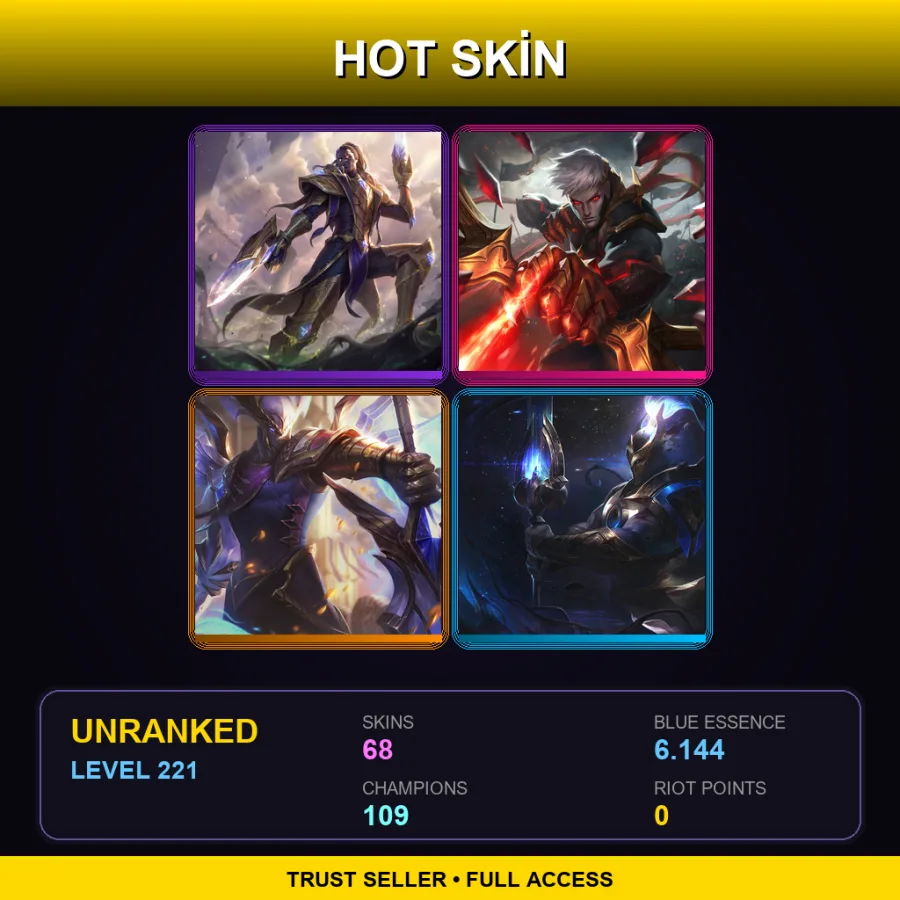 SG | Lv221 | Unranked | 68 Skin | 109 Champ — Braum Lionheart