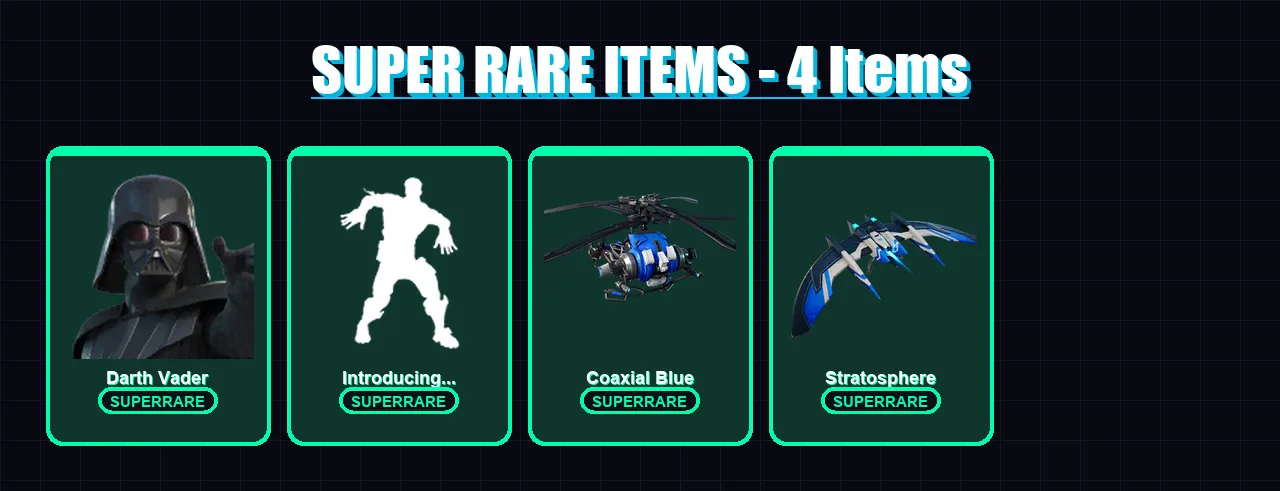 [PC/XBOX] | Darth Vader | Catalyst | Nezumi | Snap | Son Goku | 46 skin | 56 pickaxe | 52 emote | 55 glider | Lv522