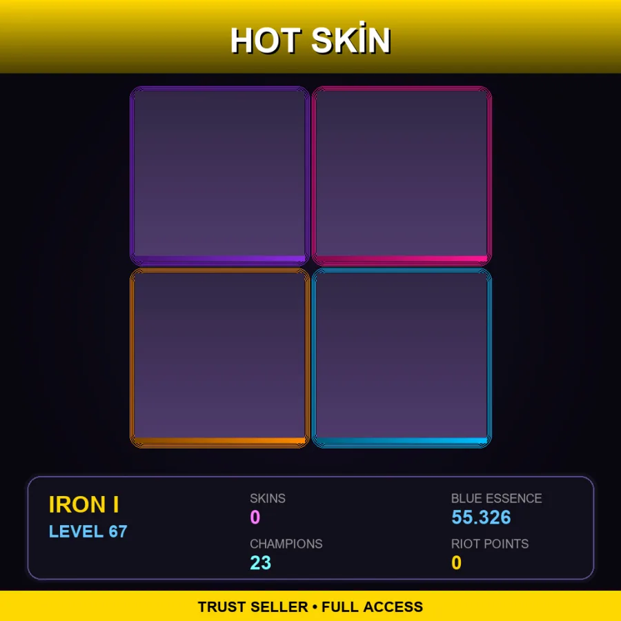 LAS | Lv67 | Iron I | 0 Skin | 23 Champ — LoL account