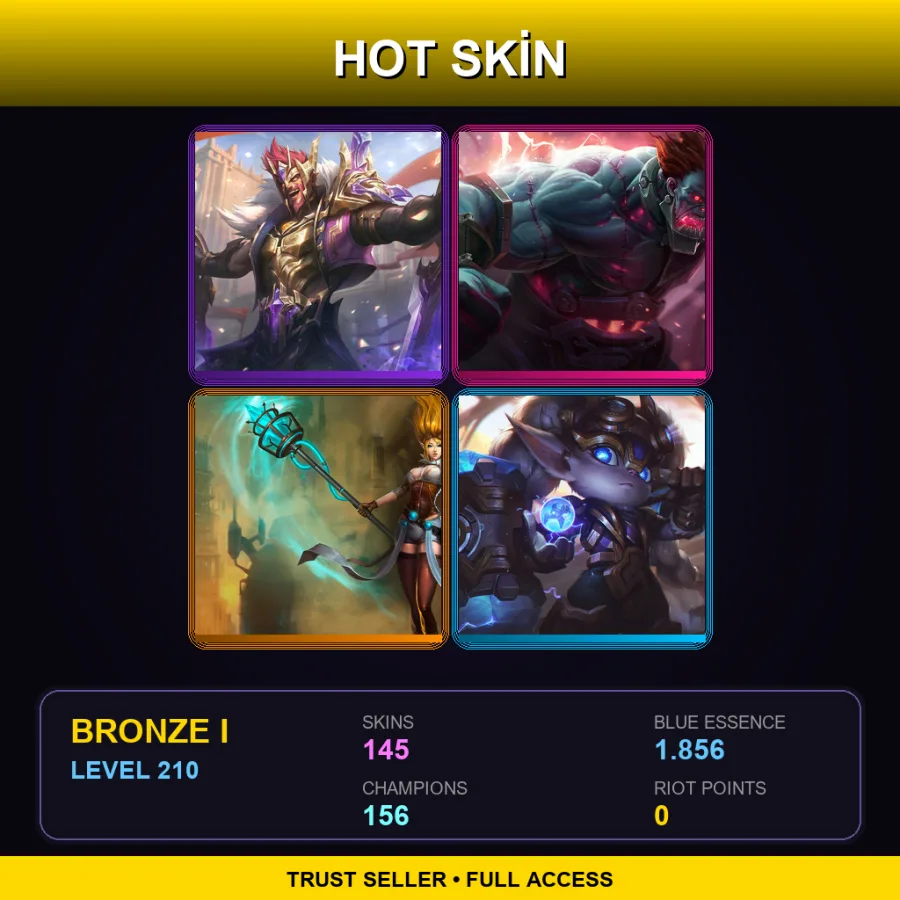 BR | Lv210 | Bronze I | 145 Skin | 156 Champ