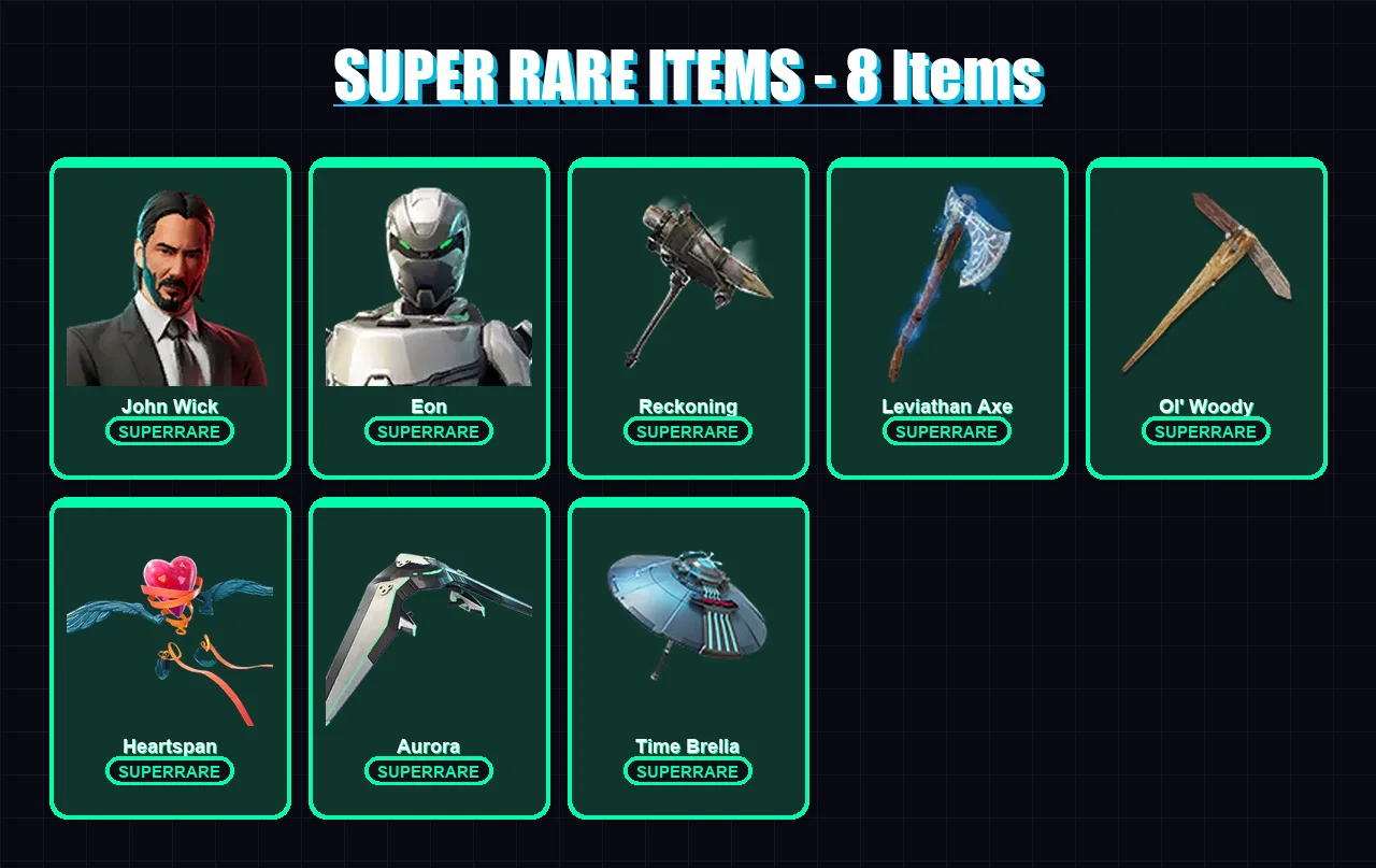 [PC/PSN] | John Wick | Eon | Zero | Blaze | Calamity | 120 skin | 99 pickaxe | 108 emote | 88 glider | Lv1397