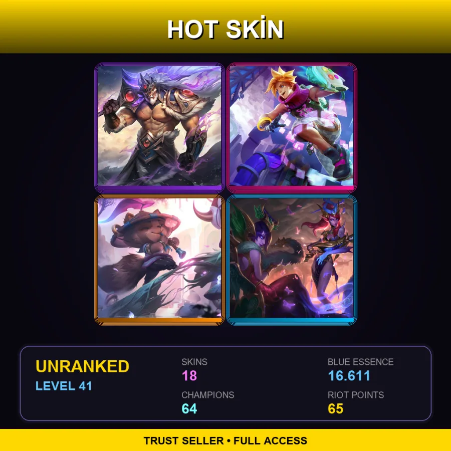 EUNE | Lv41 | Unranked | 18 Skin | 64 Champ — Psyops Samira