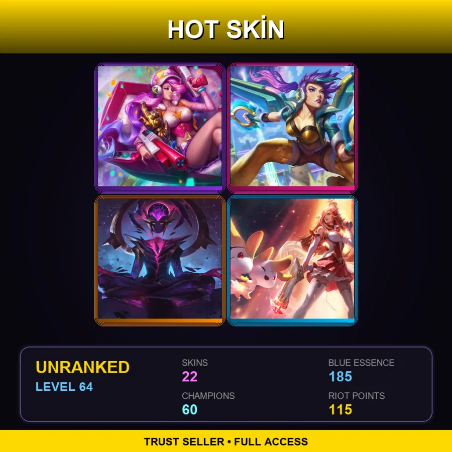 LAS | Lv64 | Unranked | 22 Skin | 60 Champ
