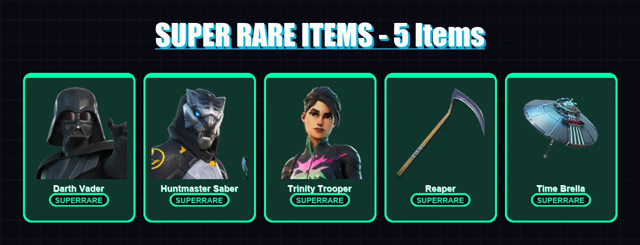 [PC/XBOX/PSN] | Darth Vader | Huntmaster Saber | Trinity Trooper | Joey | The Ageless | 210 skin | 216 pickaxe | 131 emote | 156 glider | Lv2342