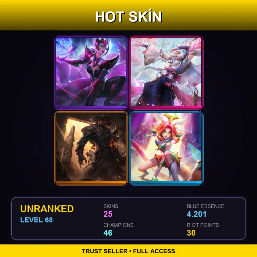 LAN | Lv68 | Unranked | 25 Skin | 46 Champ — Vindicator Vayne