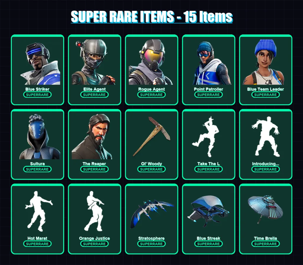 [PS4/PS5/XBOX/PC] | Blue Striker | Elite Agent | Rogue Agent | 46 skin | Lv514