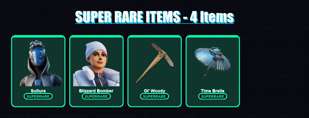 [PS4/PS5/XBOX/PC] | Sultura | Blizzard Bomber | Spectra Knight | Omegarok | Dark Red Knight  | 30 skin | 53 pickaxe | 26 emote | 46 glider | Lv659