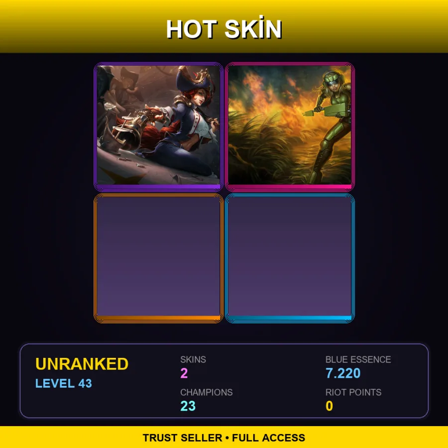 LAN | Lv43 | Unranked | 2 Skin | 23 Champ