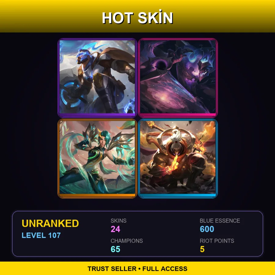 LAS | Lv107 | Unranked | 24 Skin | 65 Champ