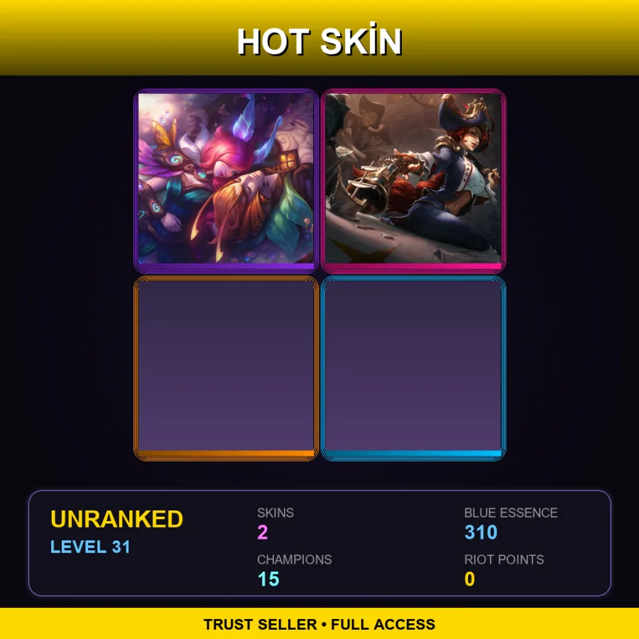 TR | Lv31 | Unranked | 2 Skin | 15 Champ