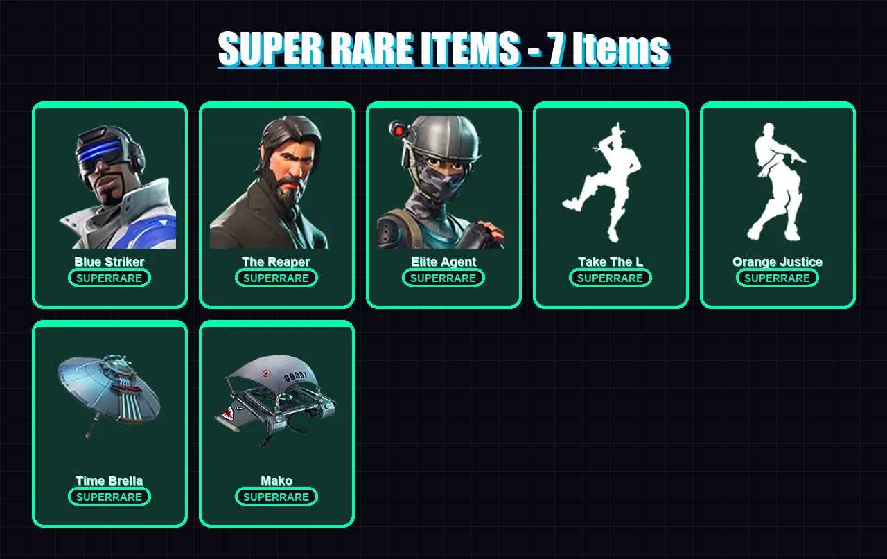[PS4/PS5/XBOX/PC] | Blue Striker | The Reaper | Elite Agent | Drift | Dark Voyager | 29 skin | 21 pickaxe | 25 emote | 22 glider | Lv427