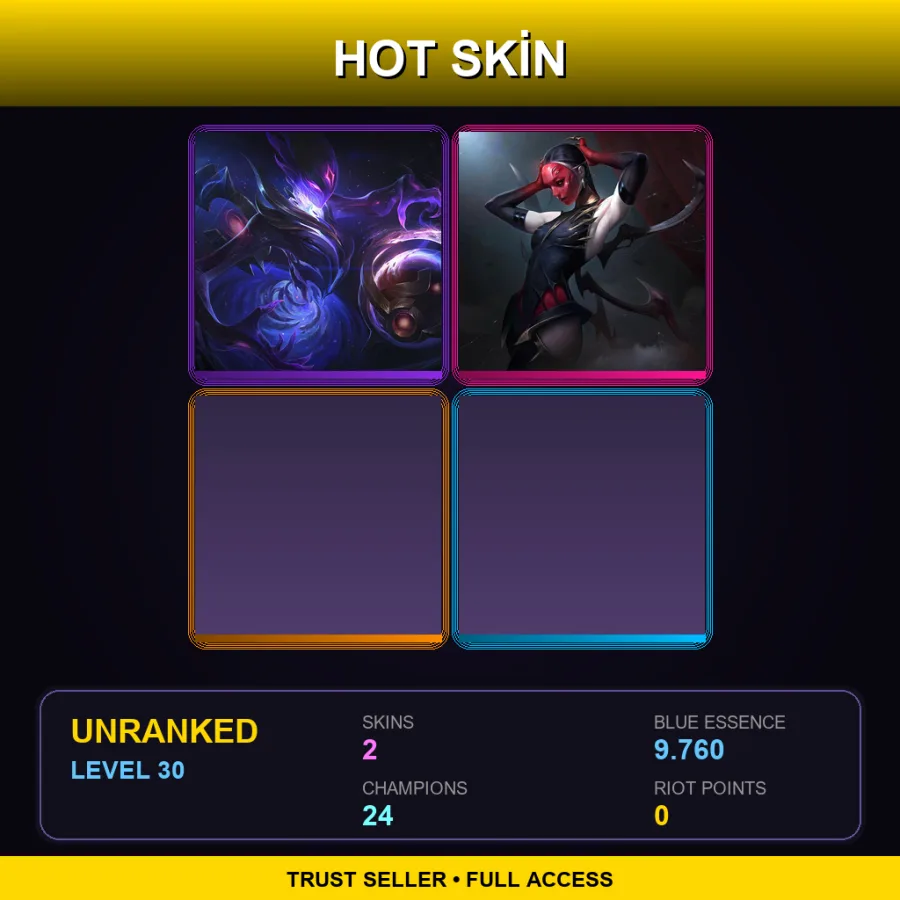 EUW | Lv30 | Unranked | 2 Skin | 24 Champ