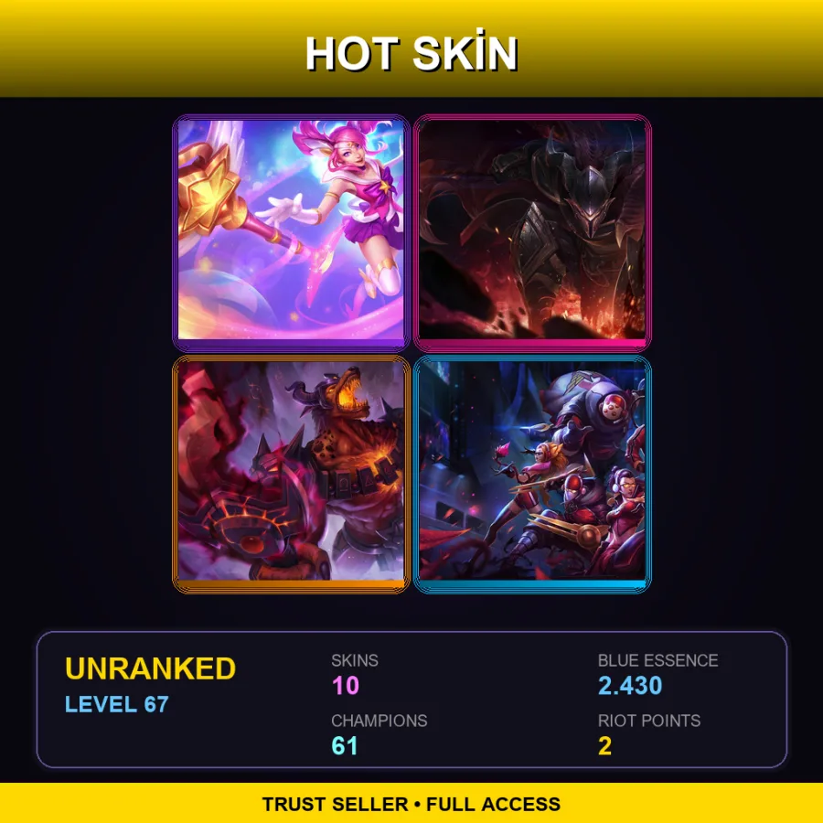 LAN | Lv67 | Unranked | 10 Skin | 61 Champ — Executioner Mundo