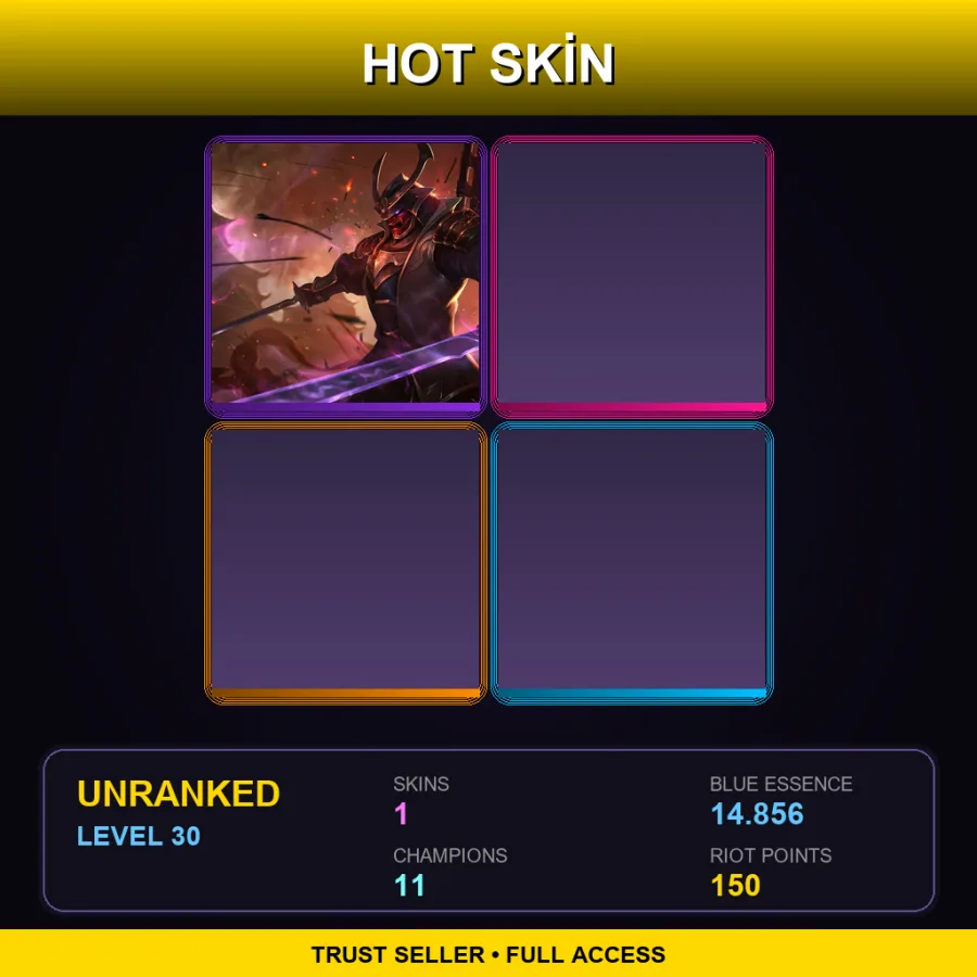 NA | Lv30 | Unranked | 1 Skin | 11 Champ