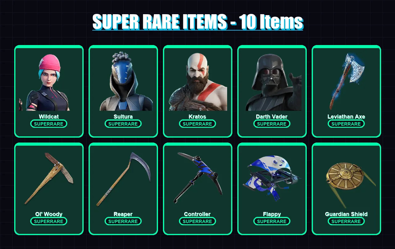 [PC/XBOX] | Wildcat | Sultura | Kratos | Darth Vader | Midas | 266 skin | 207 pickaxe | 207 emote | 144 glider | Lv2157