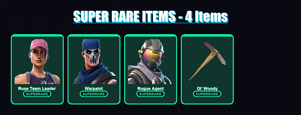 [PC/PSN] | Rose Team Leader | Warpaint | Rogue Agent | Lynx | Snap | 15 skin | 19 pickaxe | 18 emote | 19 glider | Lv168