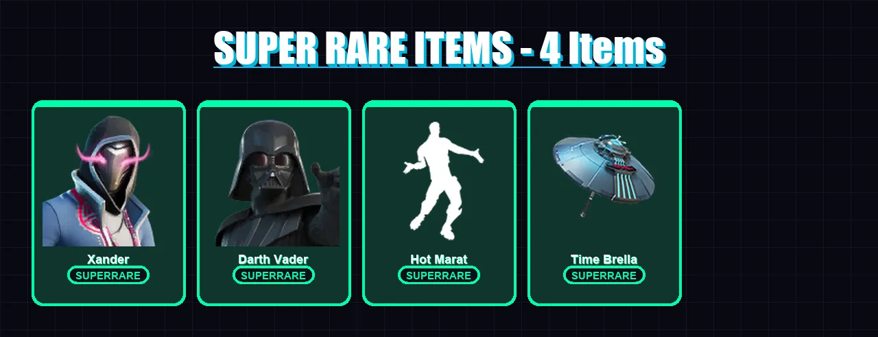 [PS4/PS5/XBOX/PC] | Xander | Darth Vader | The Imagined | Kymera | The Prisoner | 165 skin | 165 pickaxe | 130 emote | 166 glider | Lv3056