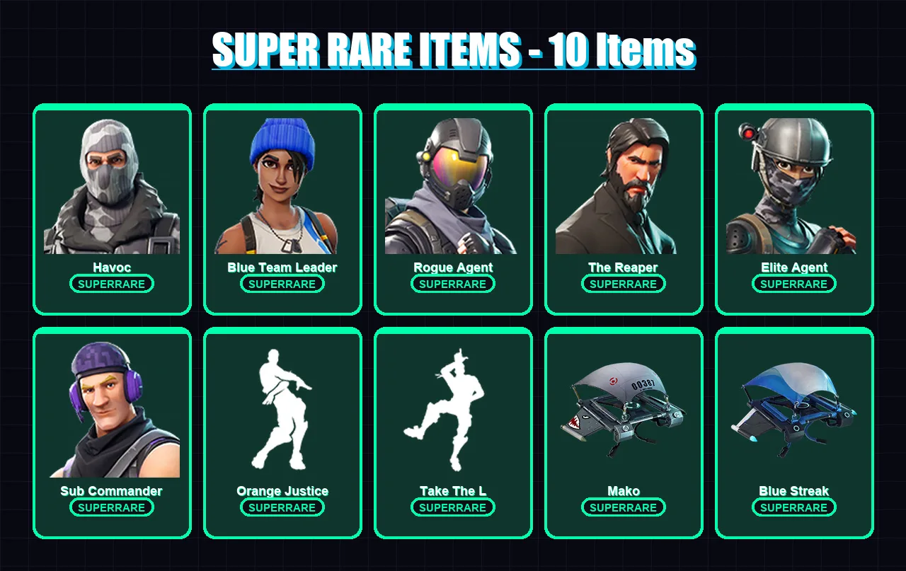 [PC/XBOX/PSN] | Havoc | Blue Team Leader | Rogue Agent | The Reaper | Elite Agent | 16 skin | 9 pickaxe | 17 emote | 16 glider | Lv280 — Fortnite account