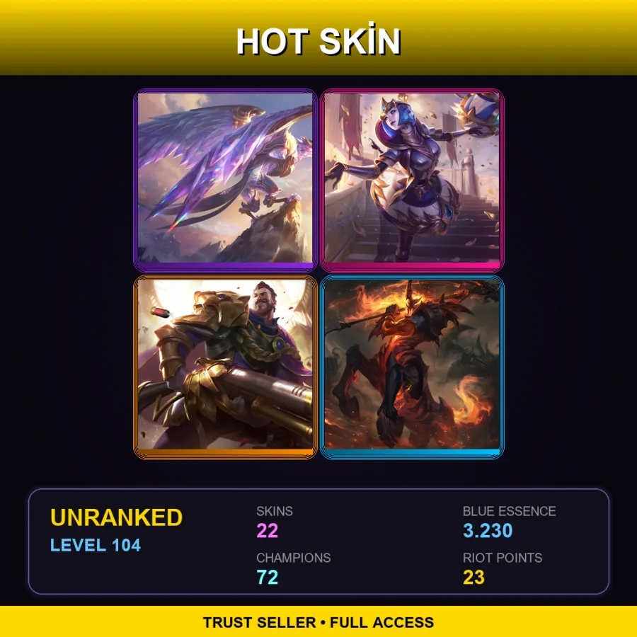 BR | Lv104 | Unranked | 22 Skin | 72 Champ