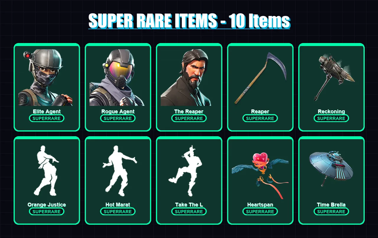 [PC/PSN] | Elite Agent | Rogue Agent | The Reaper | Ravage | Blackheart | 85 skin | 49 pickaxe | 78 emote | 60 glider | Lv881 — Fortnite account