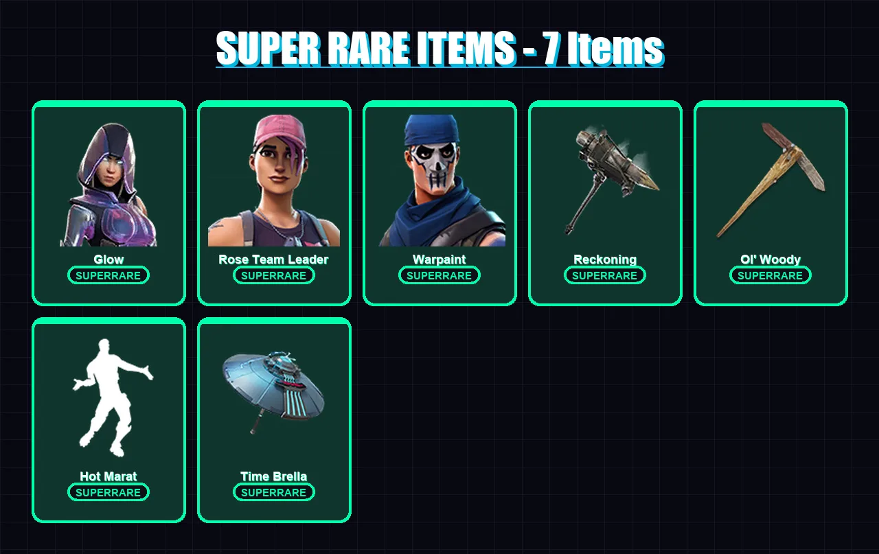 [PC/XBOX/PSN] | Glow | Rose Team Leader | Warpaint | Calamity | Gear Specialist Maya | 58 skin | 101 pickaxe | 84 emote | 93 glider | Lv1120 — Fortnite account