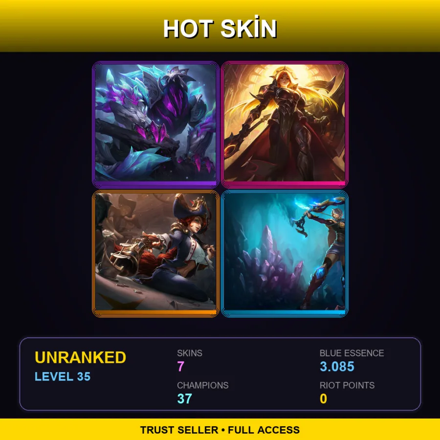 EUNE | Lv35 | Unranked | 7 Skin | 37 Champ