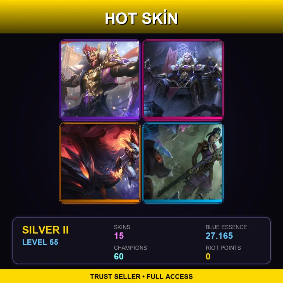 LAS | Lv55 | Silver II | 15 Skin | 60 Champ