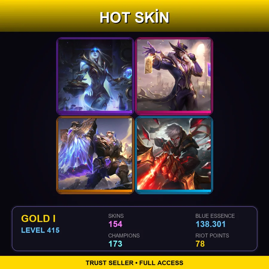 EUW | Cosmic Queen Ashe | Victorious Twisted Fate | Victorious Braum | Conqueror Varus | 154 Skin | 173 Champ | Gold I | Lv415