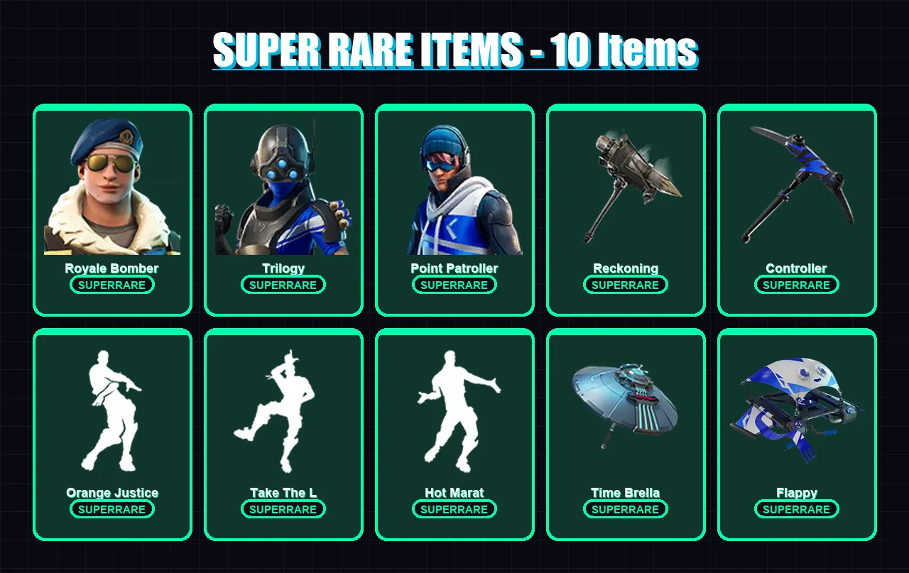 [PC/XBOX] | Royale Bomber | Trilogy | Point Patroller | Dark Voyager | The Imagined | 88 skin | 79 pickaxe | 60 emote | 74 glider | Lv799