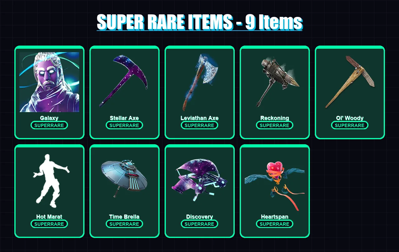 [PC/PSN] | Galaxy | Lynx | The Prisoner | Midas | Joey | 195 skin | 219 pickaxe | 170 emote | 185 glider | Lv2301