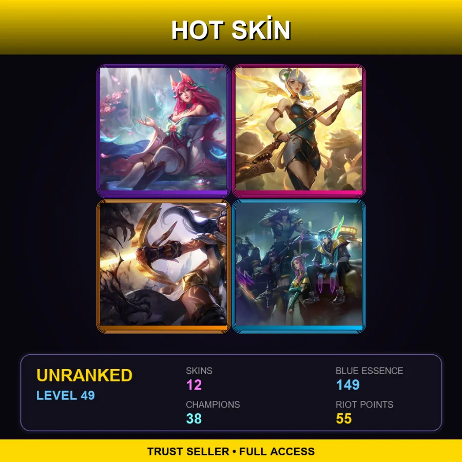 EUNE | Lv49 | Unranked | 12 Skin | 38 Champ