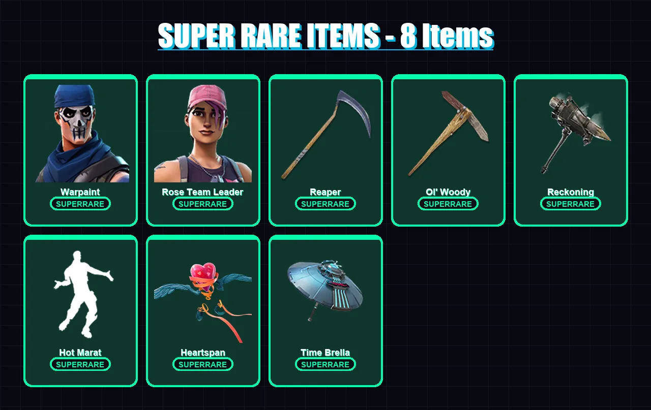 [PC/XBOX/PSN] | Warpaint | Rose Team Leader | Hime | The Ice King | Red Knight | 67 skin | 67 pickaxe | 67 emote | 60 glider | Lv921 — Fortnite account