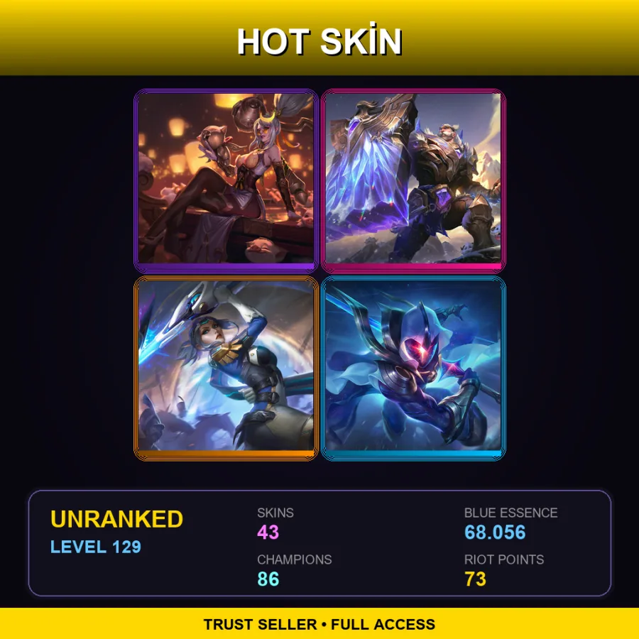 EUNE | Lv129 | Unranked | 43 Skin | 86 Champ — Nightblade Irelia