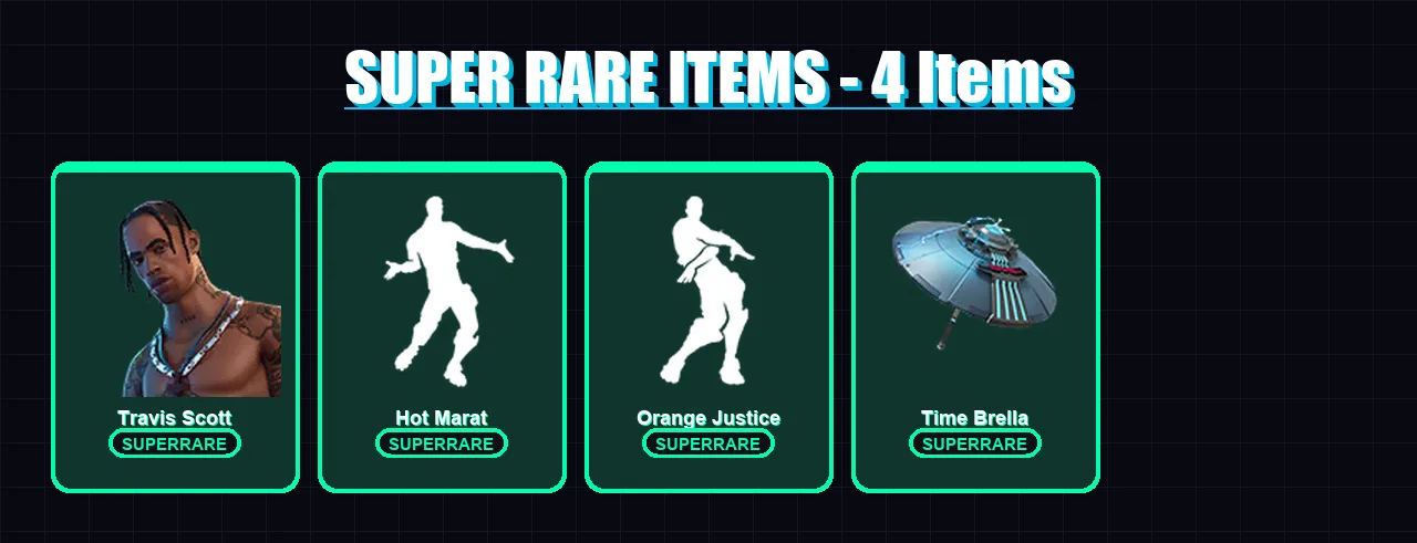[PC/XBOX/PSN] | Travis Scott | Hybrid | Vendetta | Fade | Ruin | 48 skin | 59 pickaxe | 64 emote | 73 glider | Lv1421