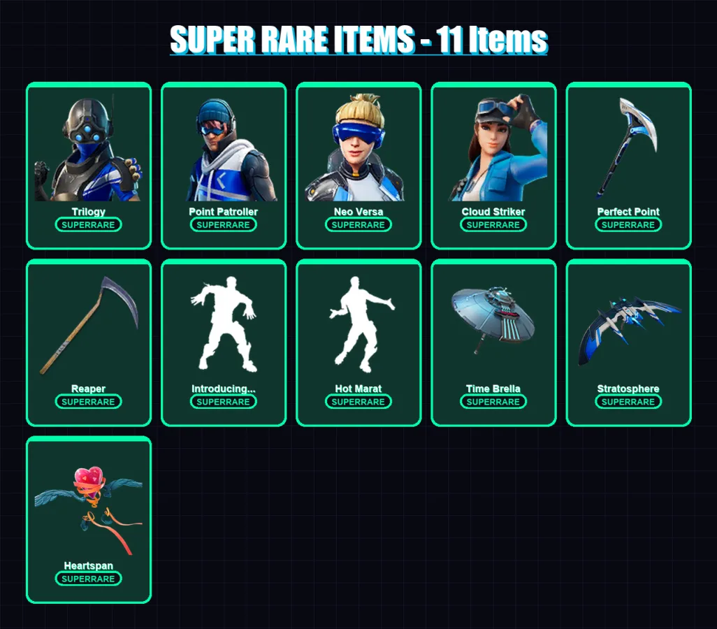 [PC/XBOX] | Trilogy | Point Patroller | Neo Versa | Cloud Striker | Deadpool | 111 skin | 146 pickaxe | 117 emote | 124 glider | Lv2052
