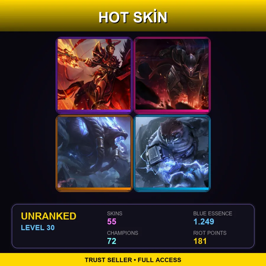 EUW | Lv30 | Unranked | 55 Skin | 72 Champ — Augmented Singed