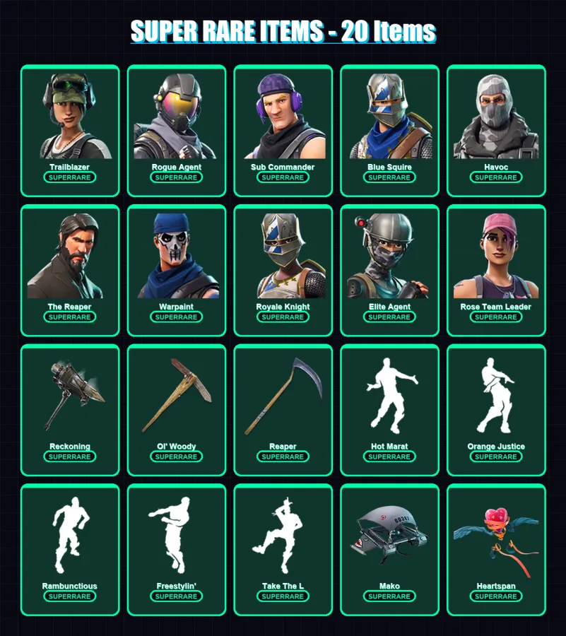 [PC/XBOX/PSN] | Trailblazer | Rogue Agent | Sub Commander | Blue Squire | Havoc | 74 skin | 48 pickaxe | 64 emote | 53 glider | Lv590 — Game account