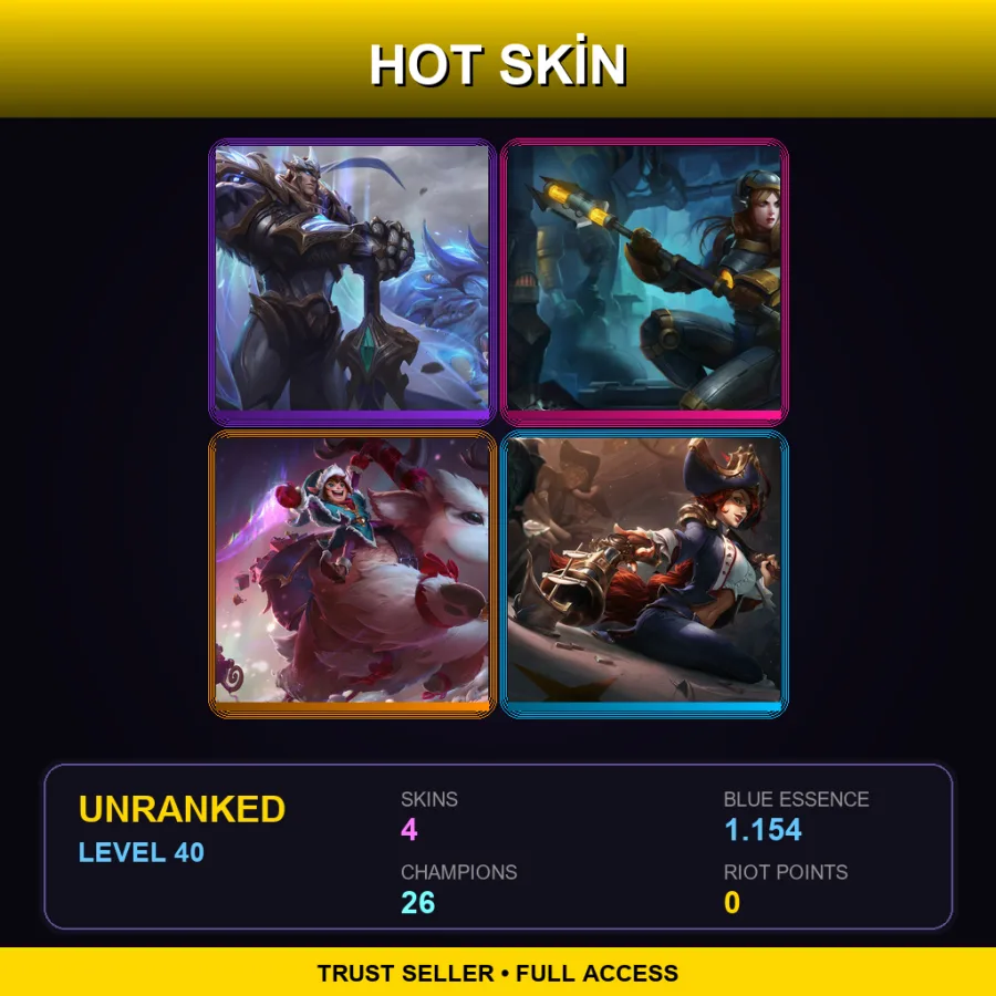 JP | Lv40 | Unranked | 4 Skin | 26 Champ