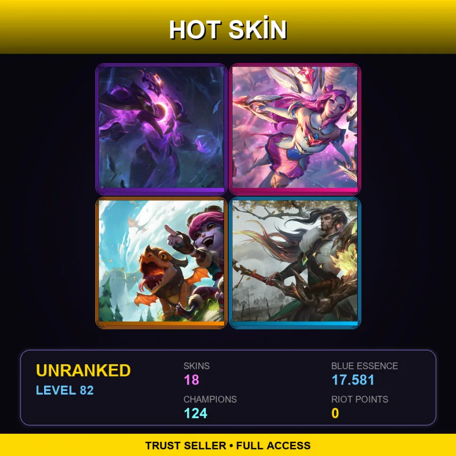 SG | Lv82 | Unranked | 18 Skin | 124 Champ — Sewn Chaos Orianna