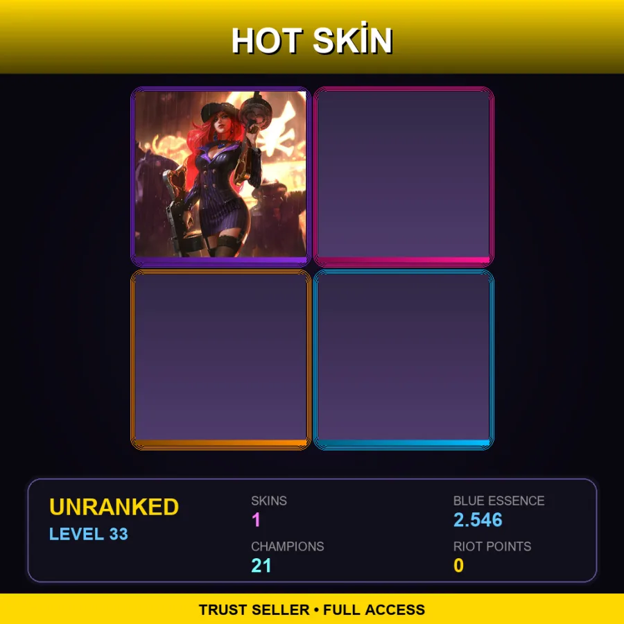 EUW | Lv33 | Unranked | 1 Skin | 21 Champ